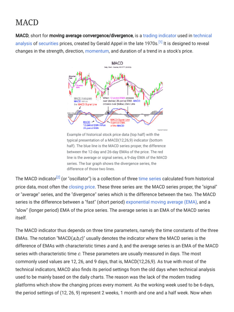 MACD - Wikipedia | PDF | Applied Mathematics | Analysis
