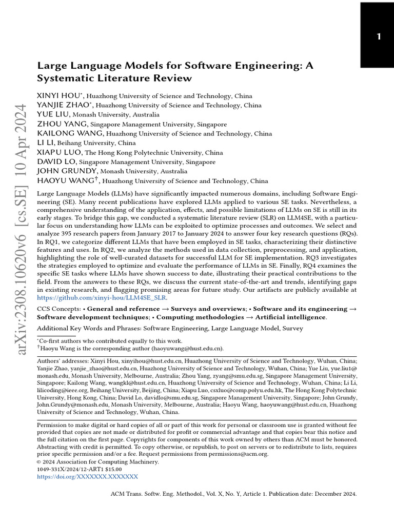 LLMs in Software Engineering: A Review | PDF | Computing