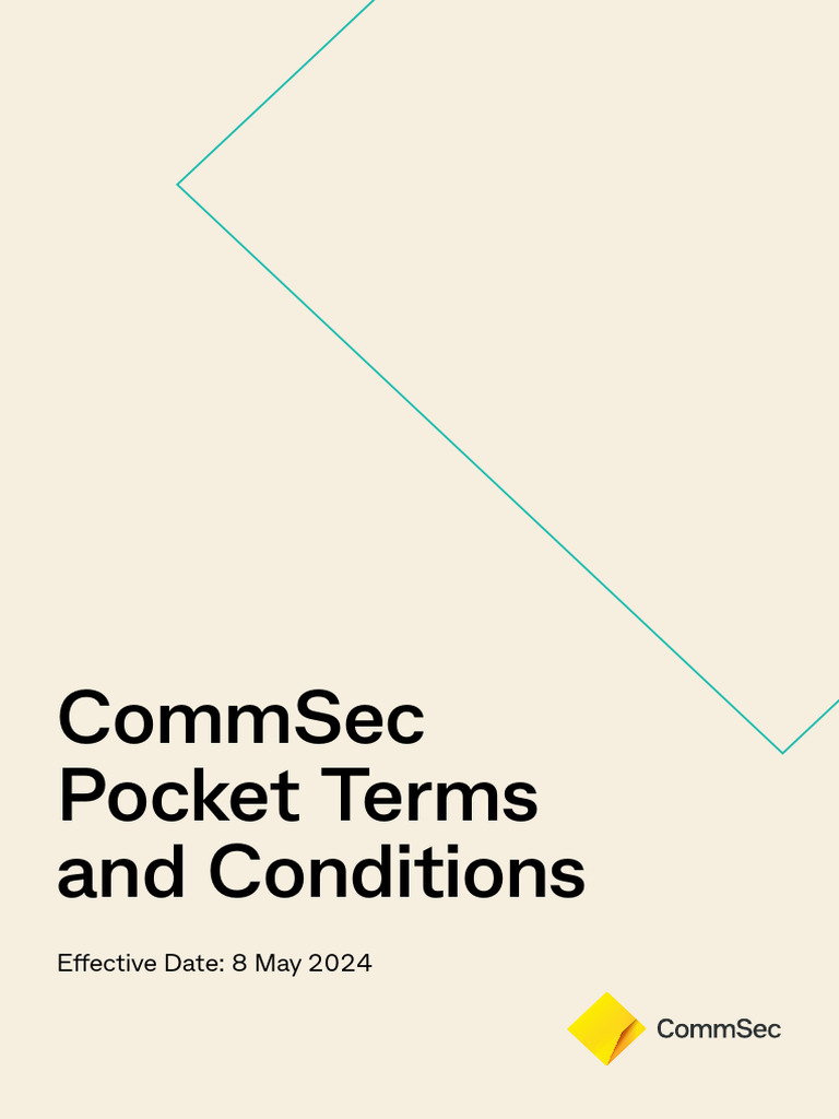 Commsec Pocket Terms and Conditions: Effective Date: 8 May 2024 | PDF ...