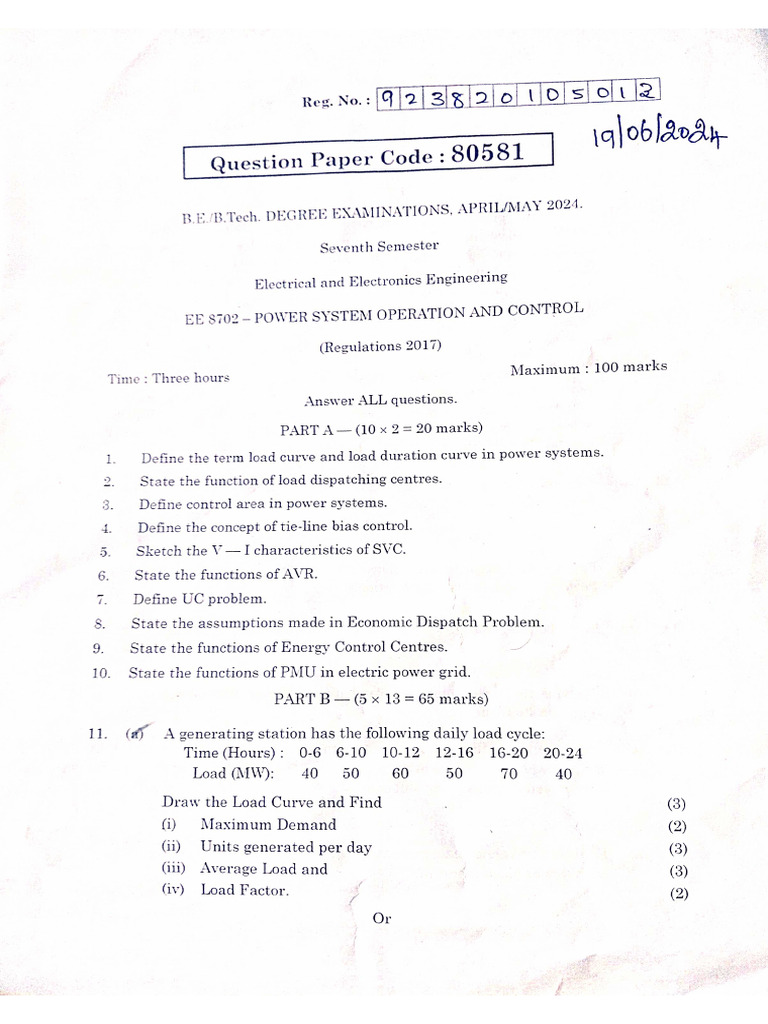 PSOC AprilMay 2024 Que Paper Reg 2017 | PDF