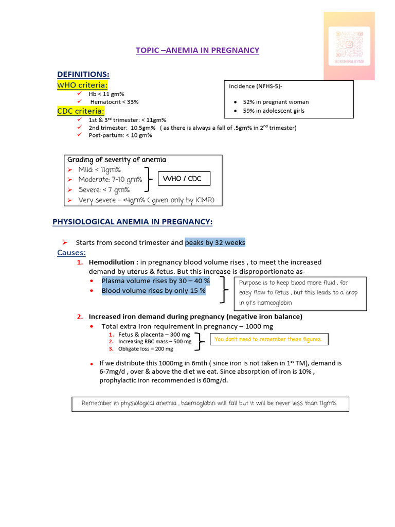 Anemia | PDF | Diseases And Disorders