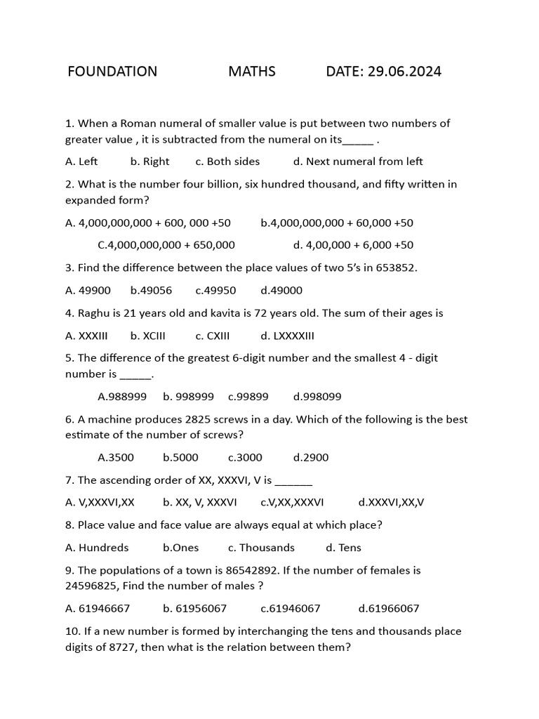 Maths Question | PDF | Numbers | Prime Number