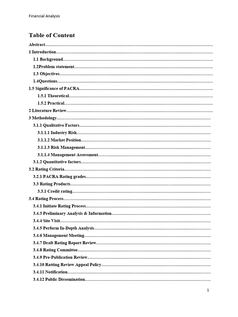 Final Report FA | PDF | Credit Rating | Debt