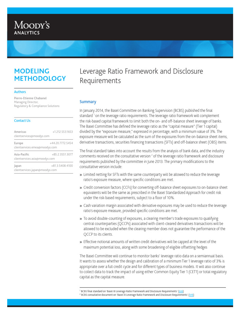 Basel III Leverage Ratio Overview | PDF | Leverage (Finance) | Basel Iii