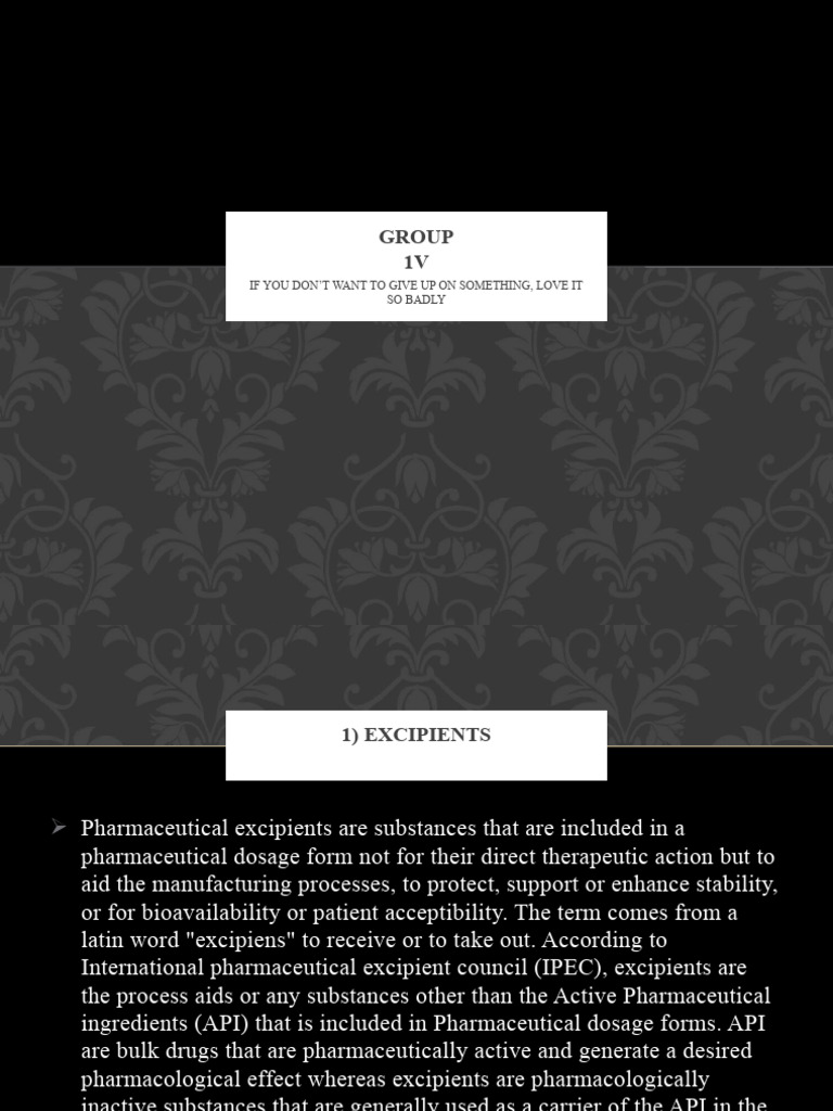Excipients in Pharmaceutical Formulations | PDF | Tablet (Pharmacy ...