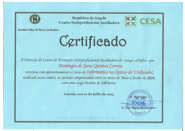 Certificado Informática Pdf