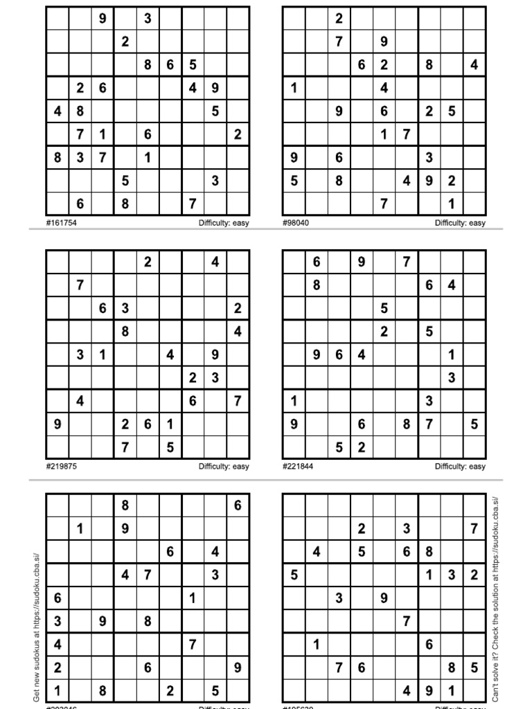 1 Sudoku Usor | PDF
