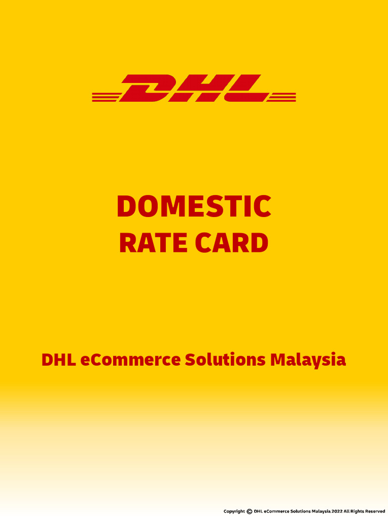 DHL eCommerce Malaysia Domestic Rates 2025 | PDF