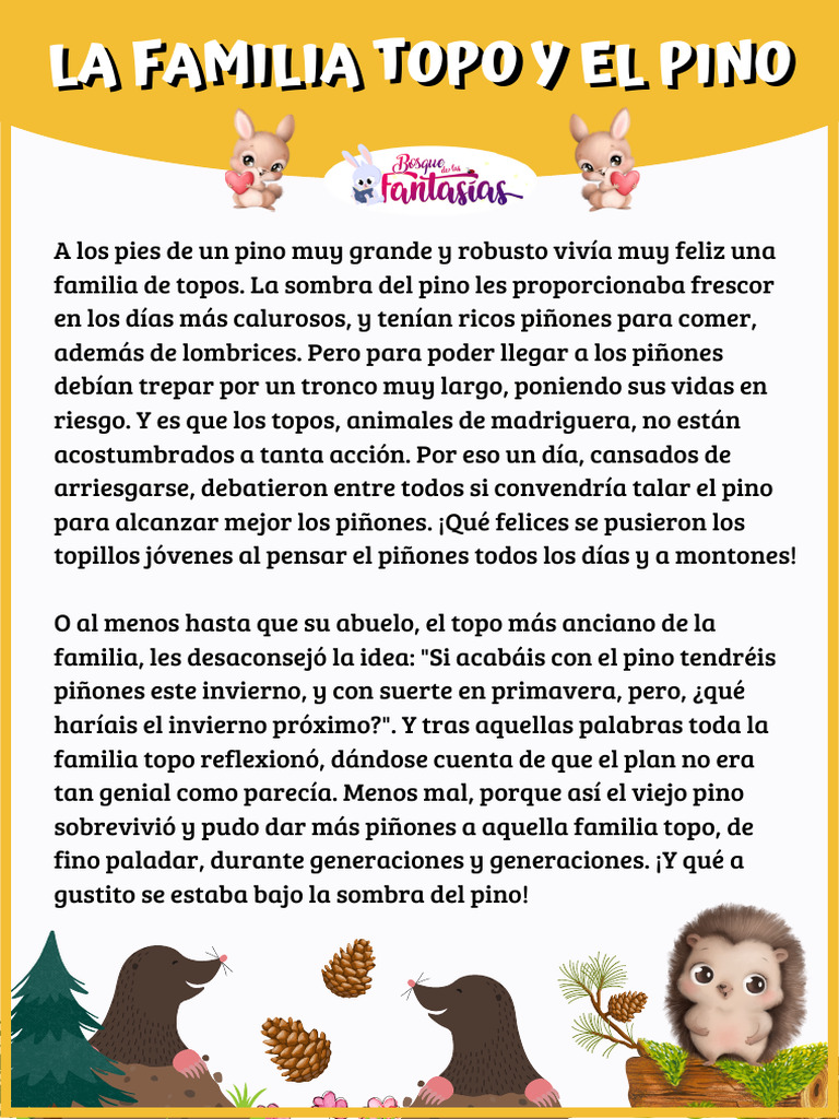 La familia topo y el pino | PDF