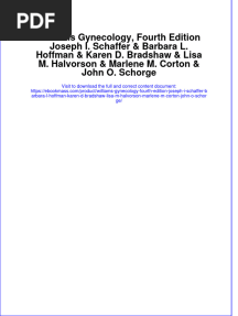 Williams Gynecology, Fourth Edition Joseph I. Schaffer & Barbara L. Hoffman & Karen D. Bradshaw & Lisa M. Halvorson & Marlene M. Corton & John O. Schorge Full Chapter Instant Download