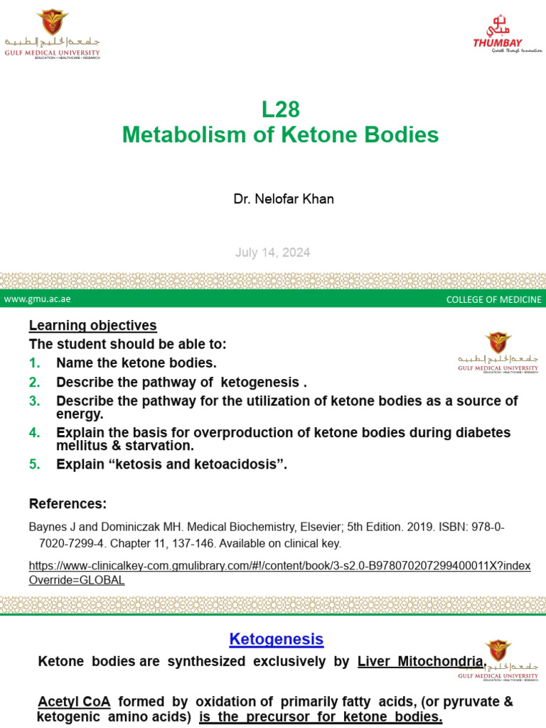 Metabolism of Ketones | PDF | Ketosis | Cellular Processes