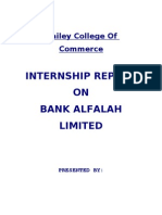 Internship Report ON Bank Alfalah Limited: Hailey College of Commerce
