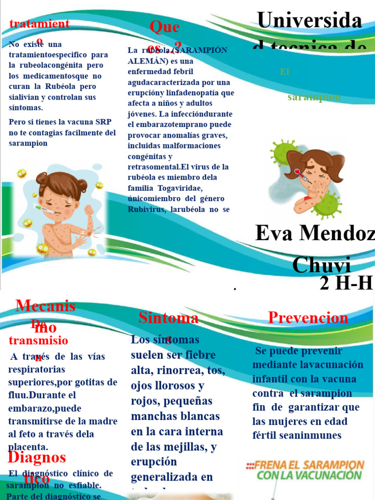 Triptico 2 | PDF | Sarampión | Medicina