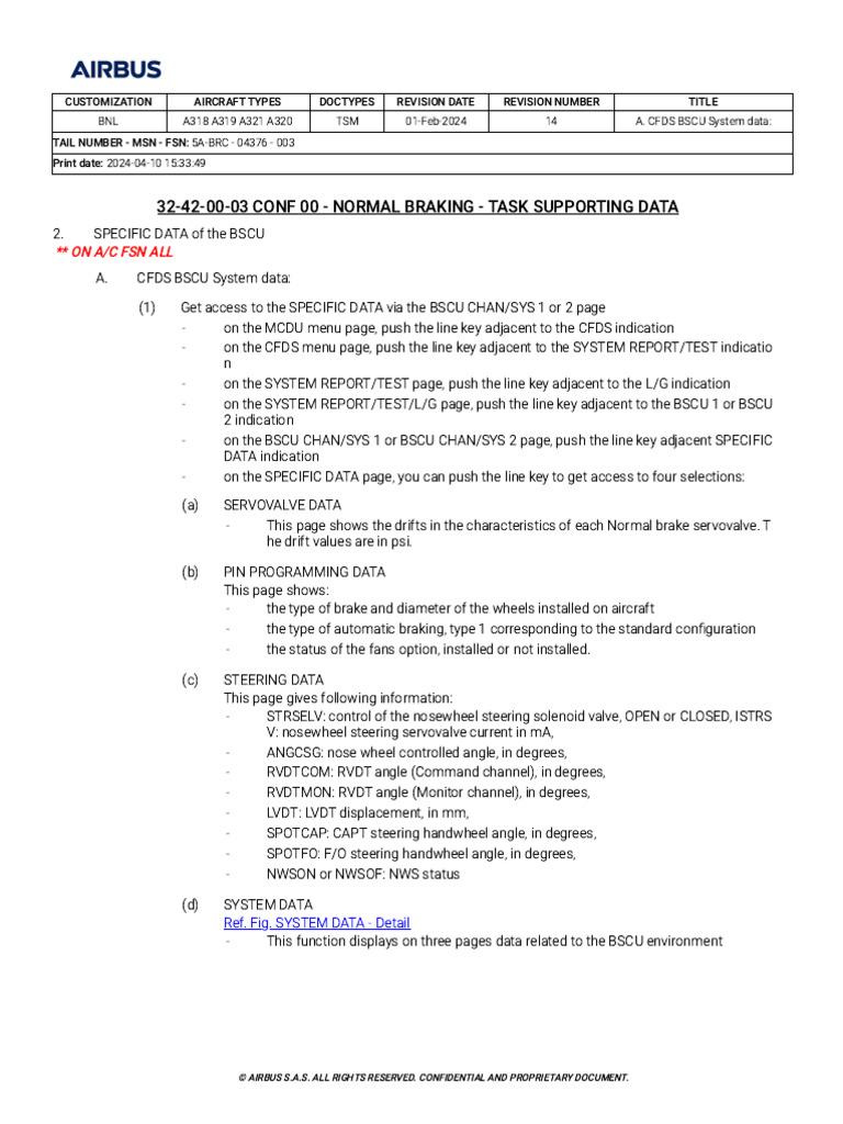 BSCU System Data for Airbus A320 | PDF | Jet Aircraft | Aircraft