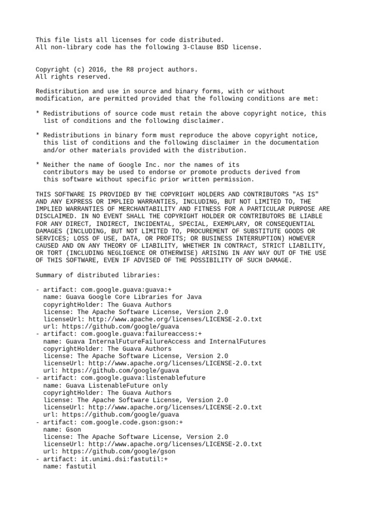 Code License List and Details | PDF | Derivative Work | Copyright