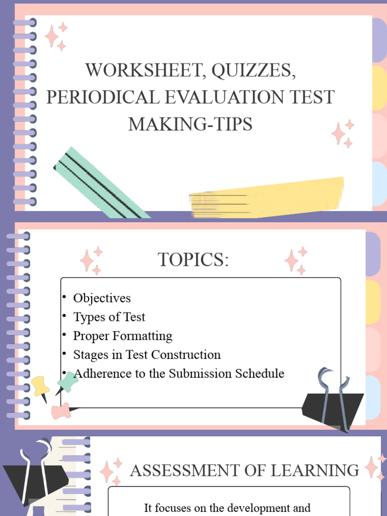 Test Construction Tips and Types | PDF | Educational Assessment ...
