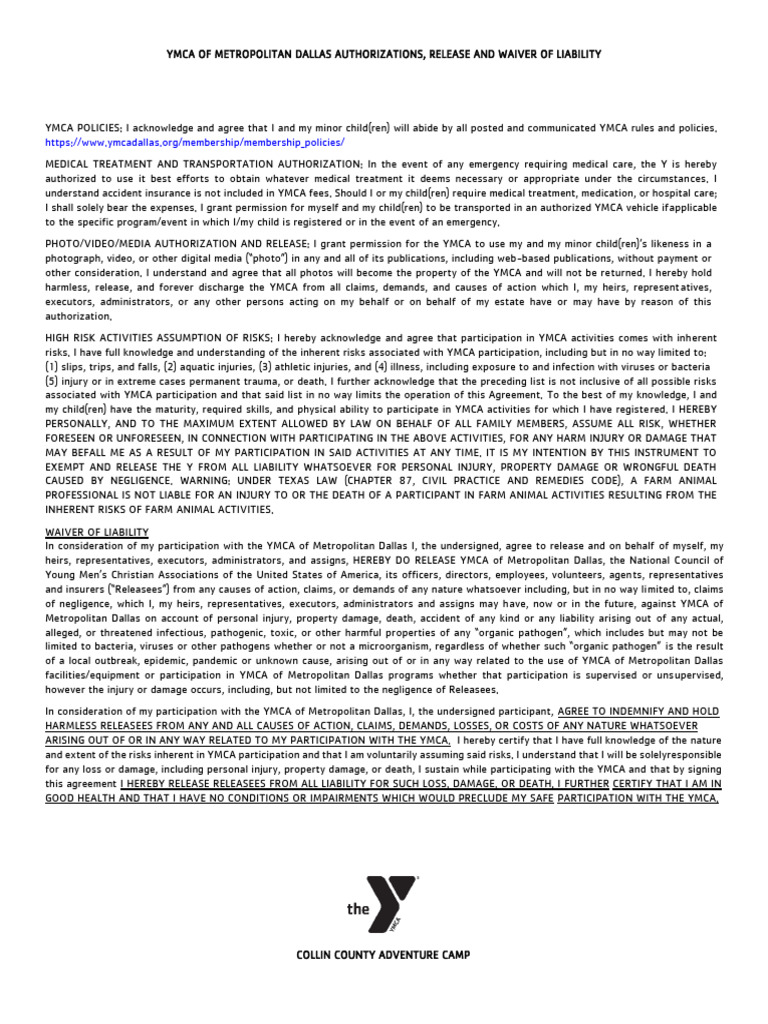 CCAC Waiver | PDF | Legal Liability | Negligence