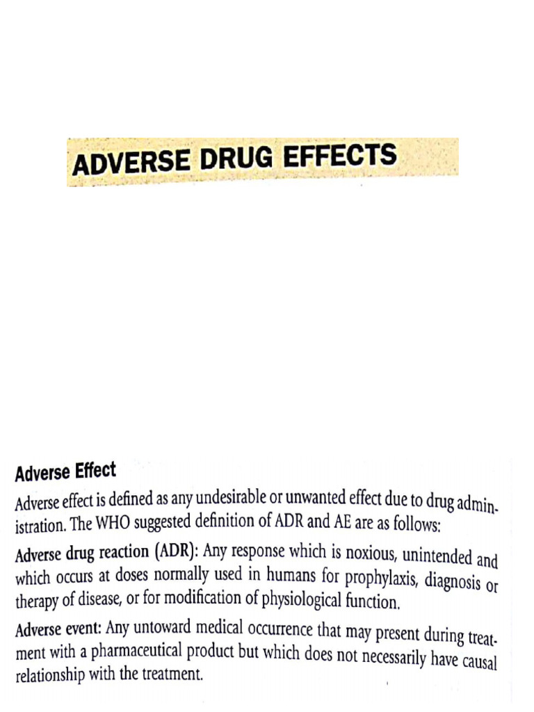 Adverse Effects | PDF