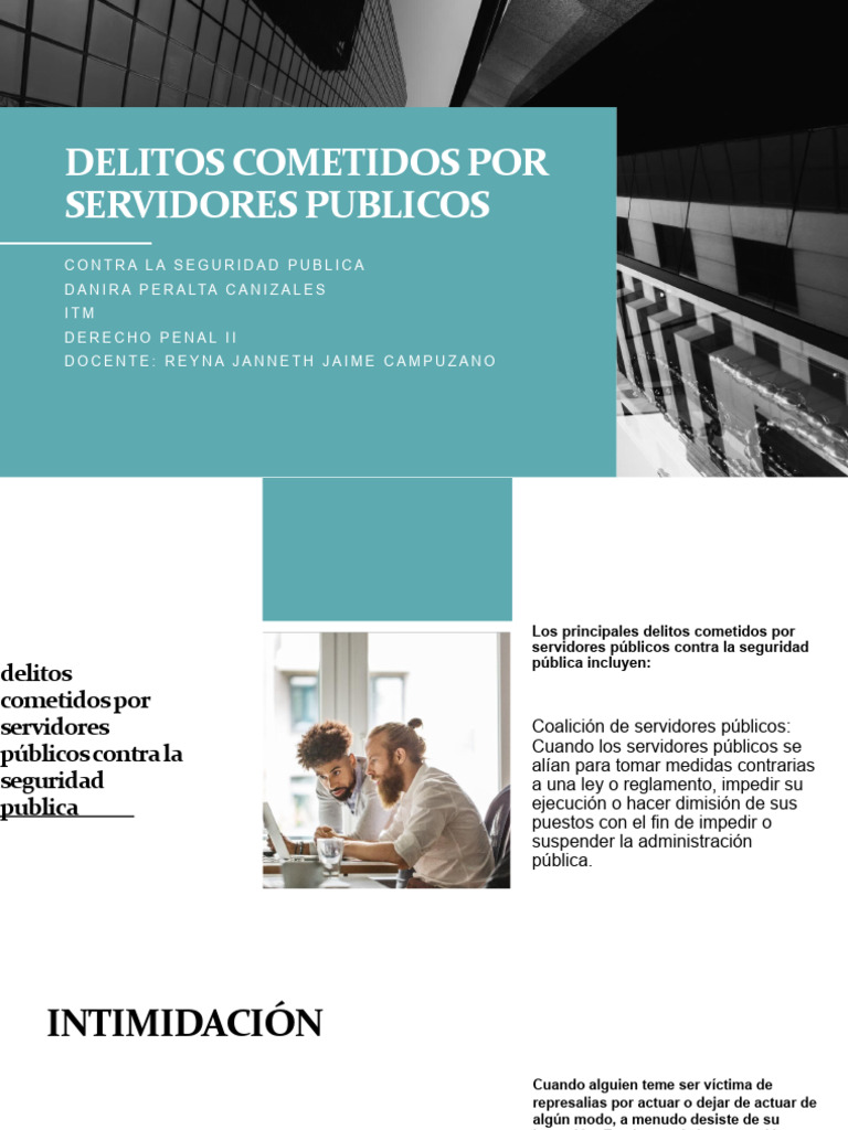 Delitos Cometidos Por Servidores Publicos Pdf Valores Corrupción