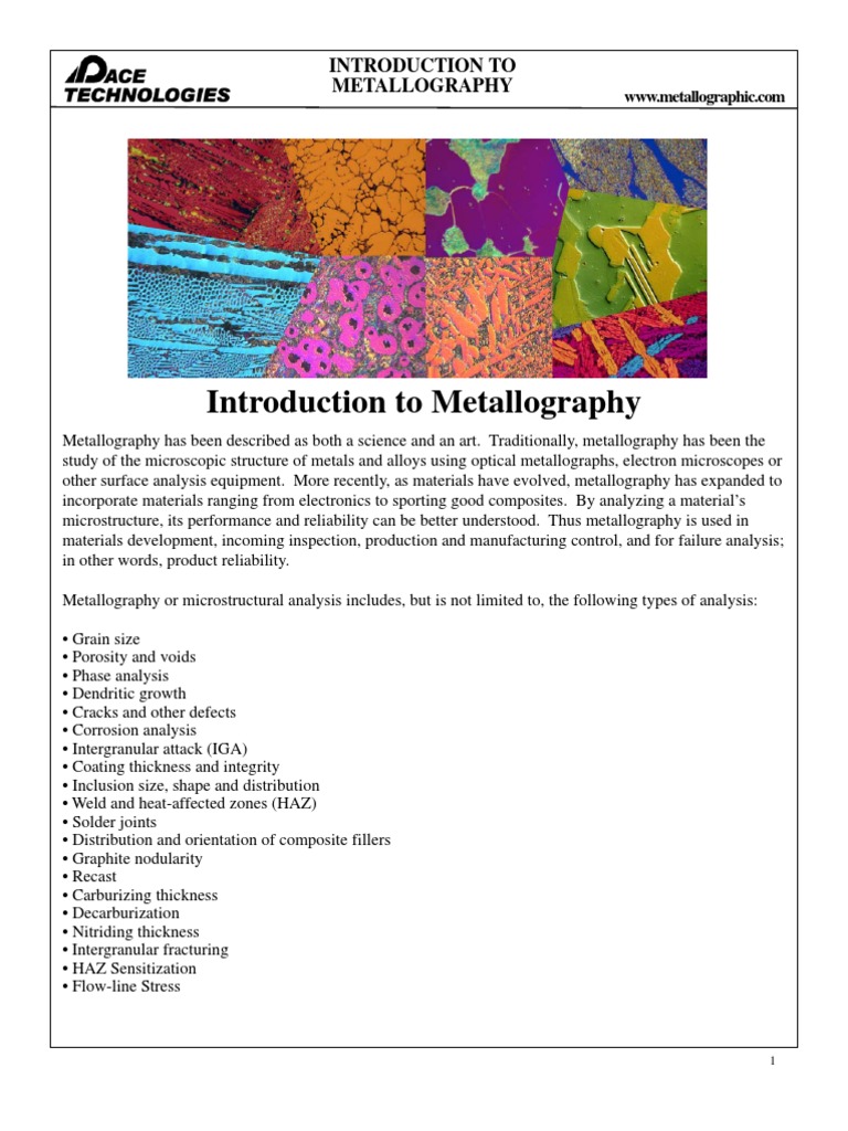 Metallography PDF