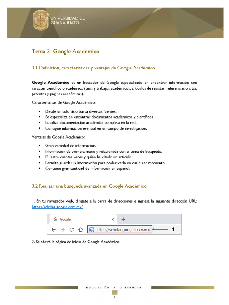 _Definición, características y ventajas de Google Académico (1) | PDF
