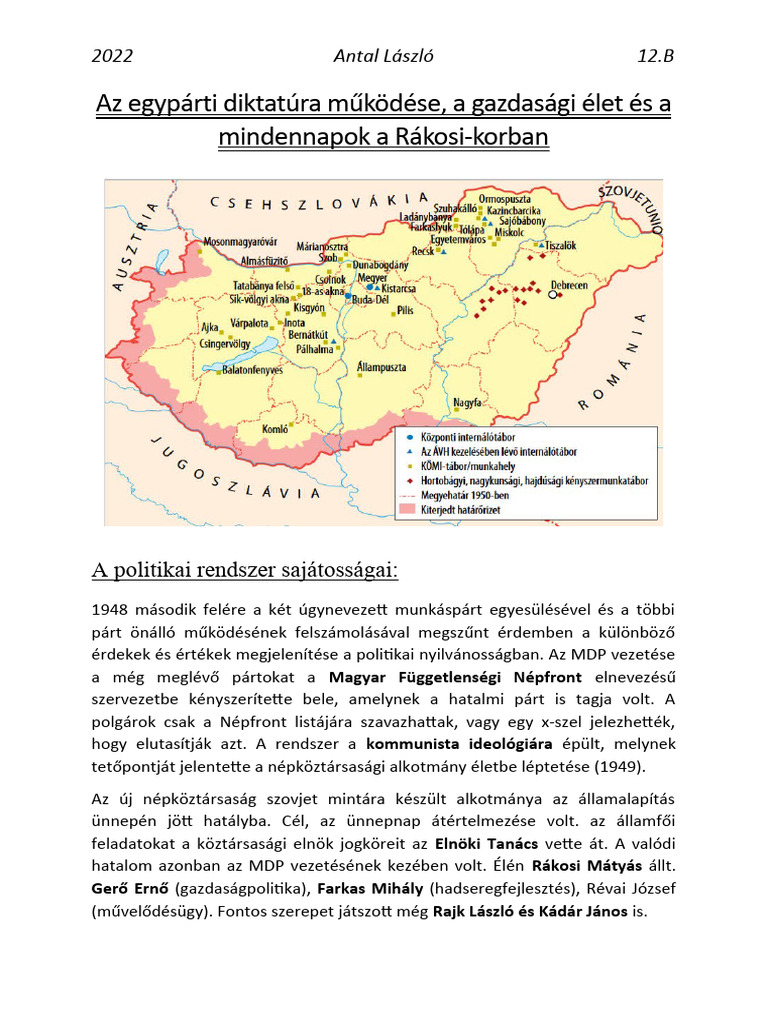 Rákosi Korszak | PDF