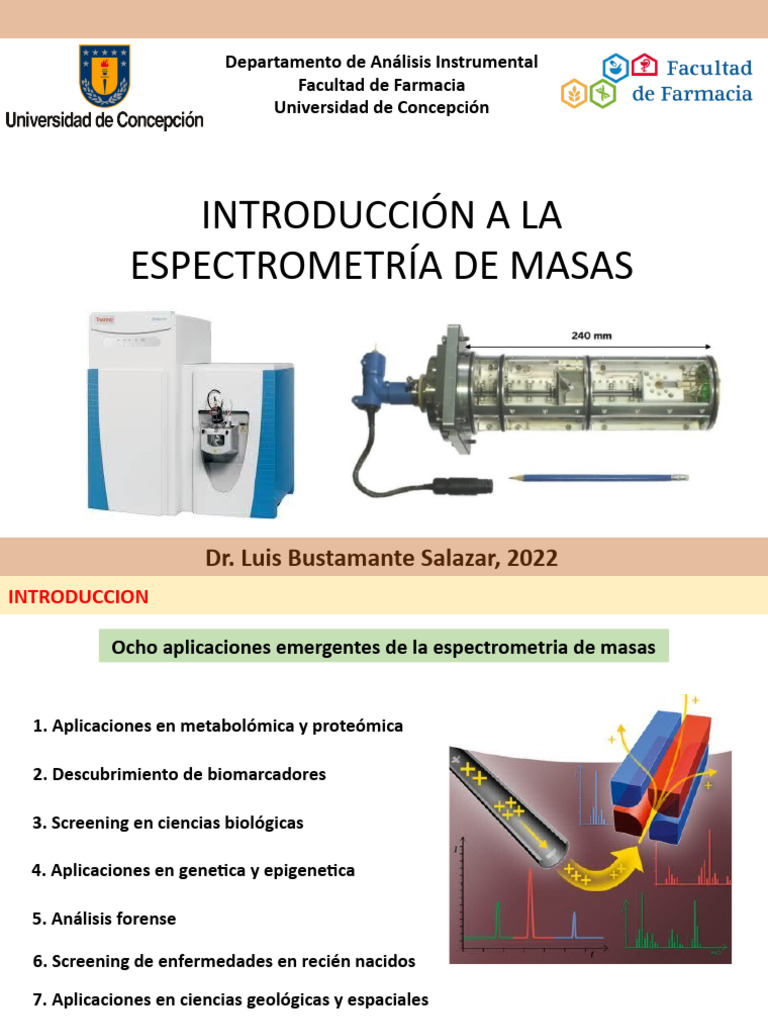 Introducción a la Espectrometría de Masas | PDF | Espectrometría de ...