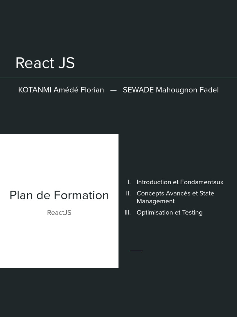 Formation Complète sur ReactJS | PDF | JavaScript | Programmation web