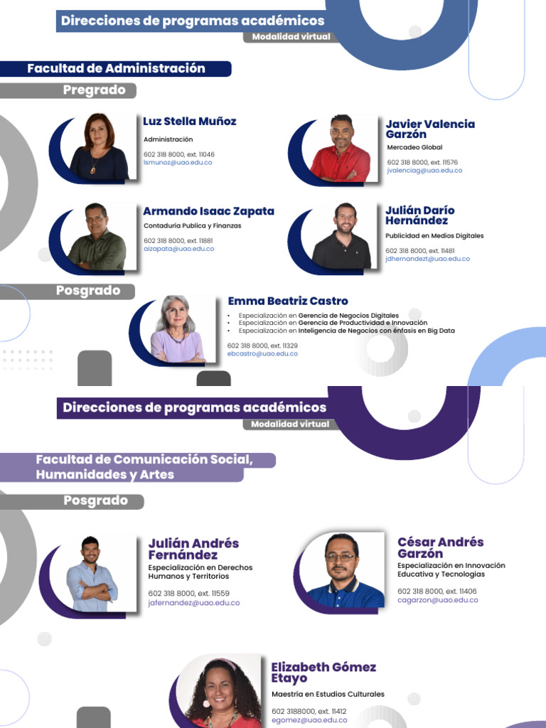 Contactos de Programas Académicos UAO | PDF | Ingeniería