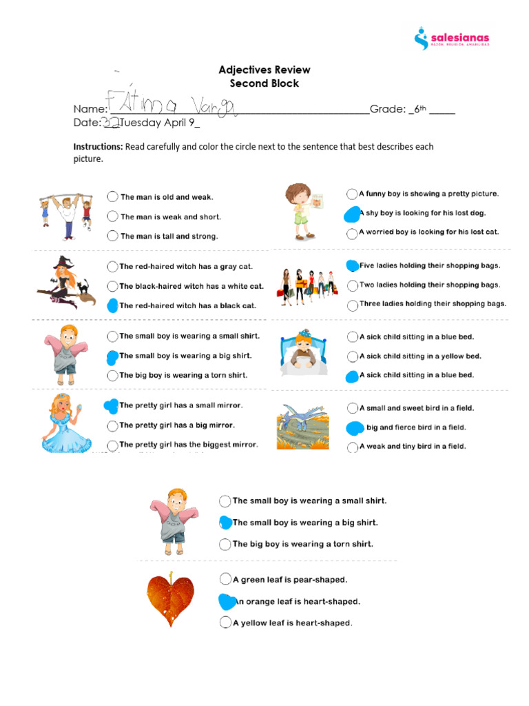Adjectives Review | PDF | Home & Garden