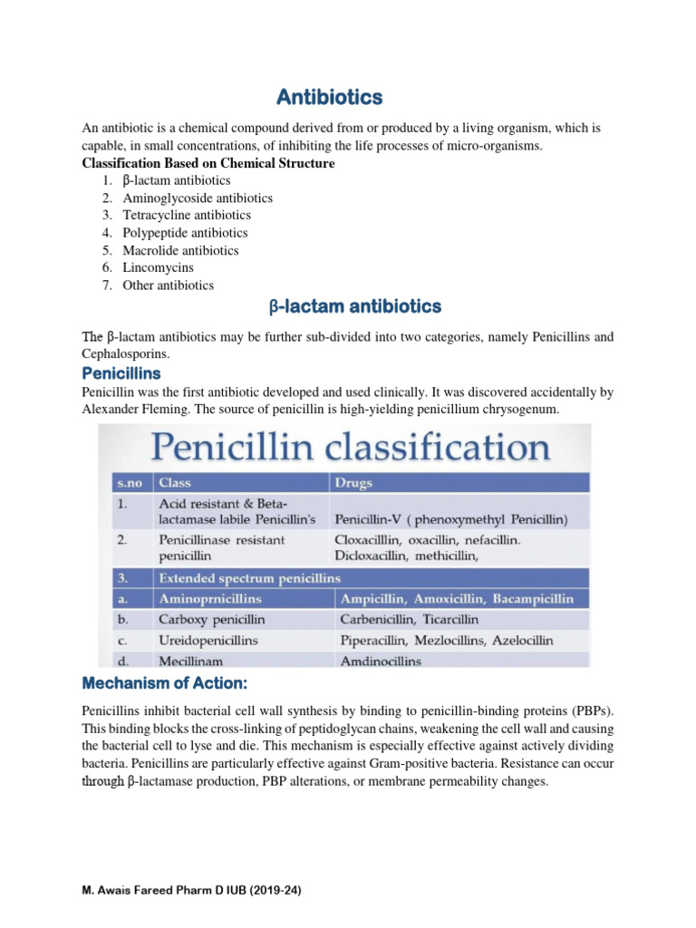 Antibiotics 2 Pdf Penicillin Antibiotics