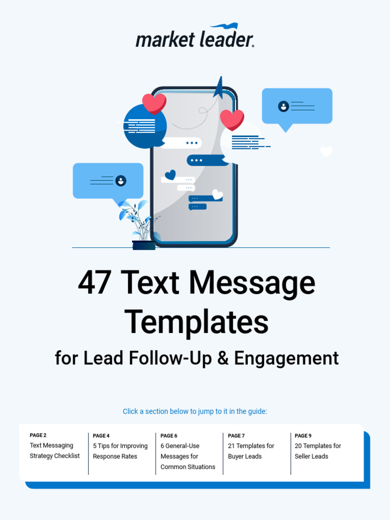 47 Text Message Templates 2024 | PDF | Text Messaging | Real Estate ...
