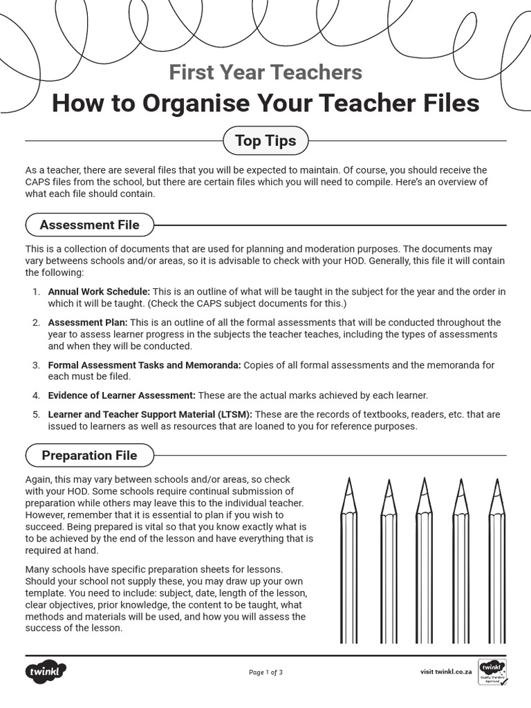 Organizing Teacher Files for Beginners | PDF | Teachers | Learning