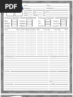 HEX Character Sheet