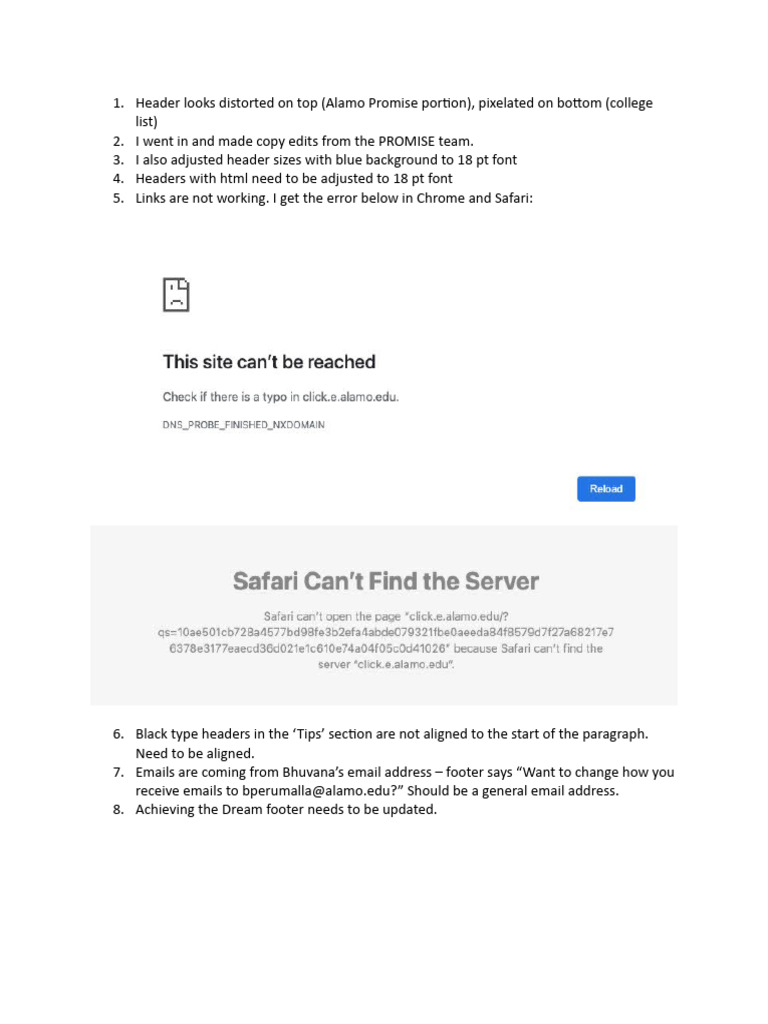 Alamo Promise Email Formatting Issues | PDF | Language Arts ...