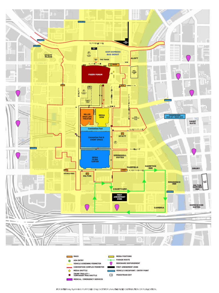 Milwaukee GOP 2024 Convention Complex Map | PDF