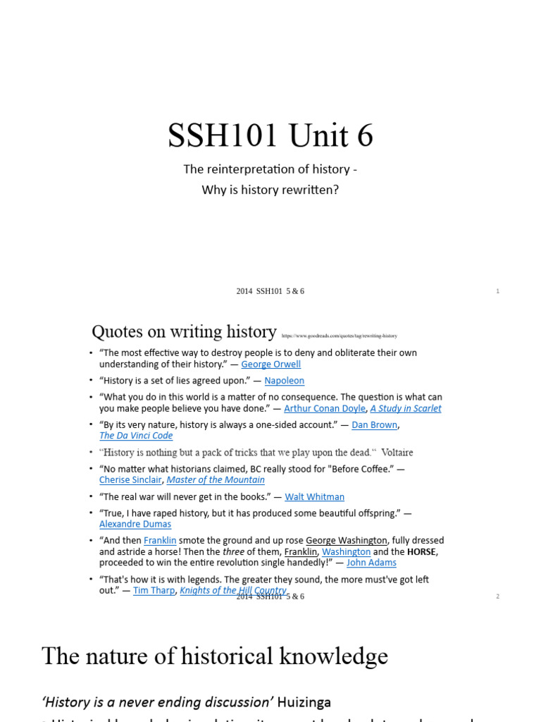 Rewriting History: Perspectives & Controversies | PDF | Knowledge