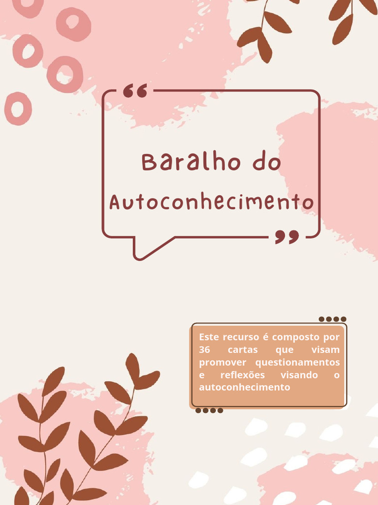 Baralho Do Autoconhecimento-1 | PDF | Bem-estar | Estilo de vida
