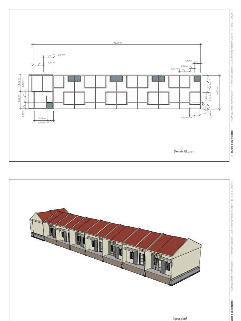 Ruko Bpk NOBIN Design Plans | PDF