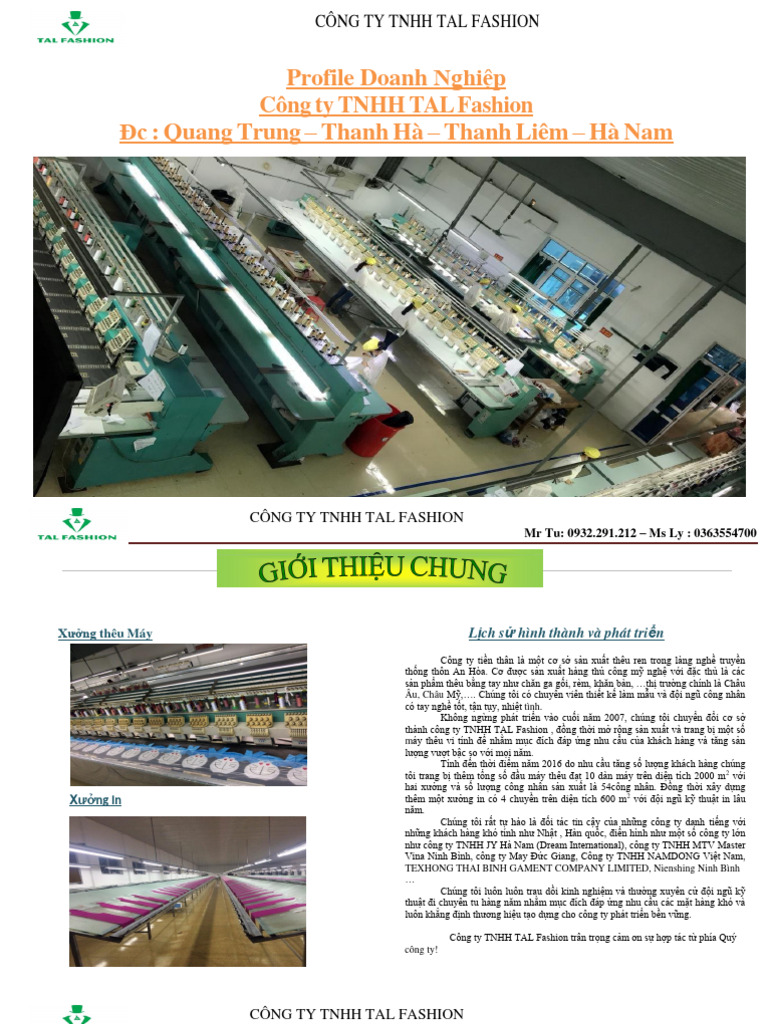 Profile Tal Fashion | PDF