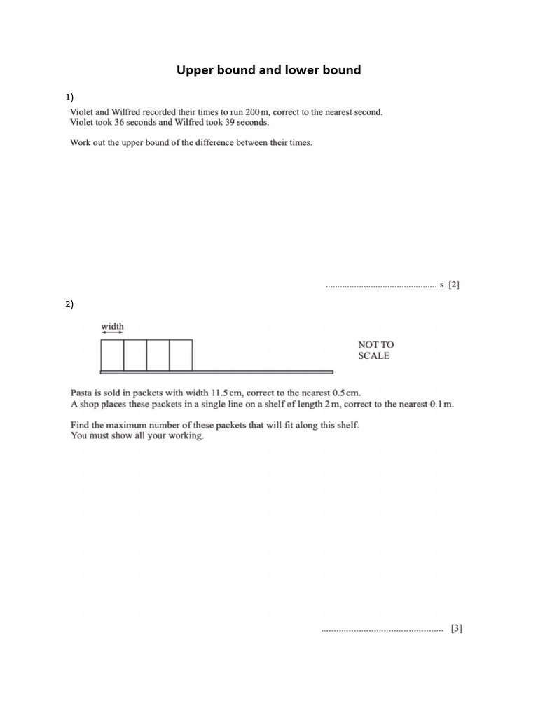 Upper Bound and Lower Bound | PDF | Significant Figures | Volume