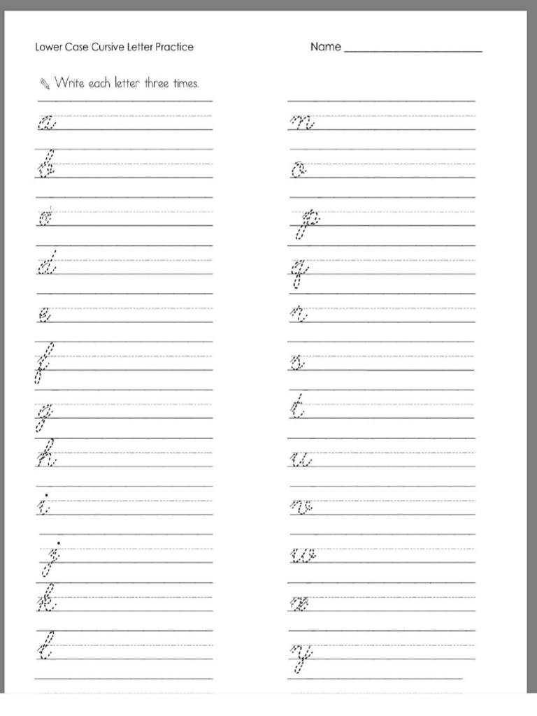 Cursive Letter | PDF