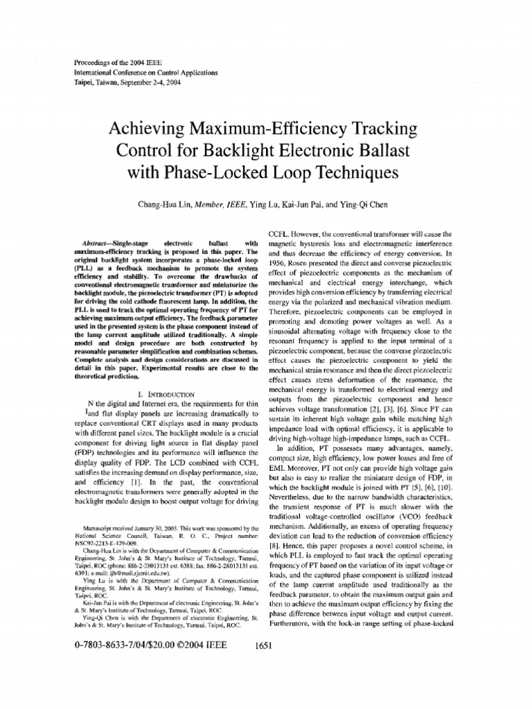 Achieving maximum efficiency tracking control for backlight electronic
