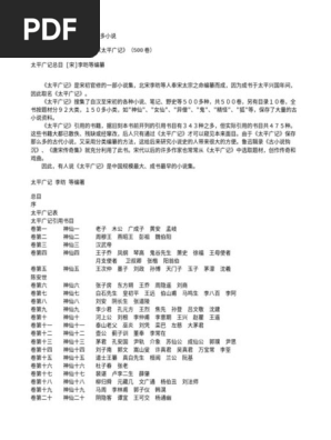 太平廣記 上・下 中文出版社 太平广记》（500卷）目录|
