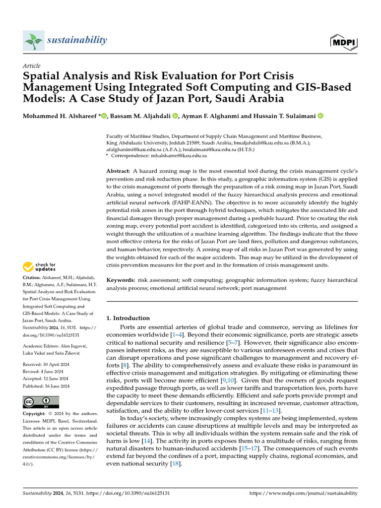 Spatial Analysis For Port Crisis | PDF | Risk | Risk Assessment