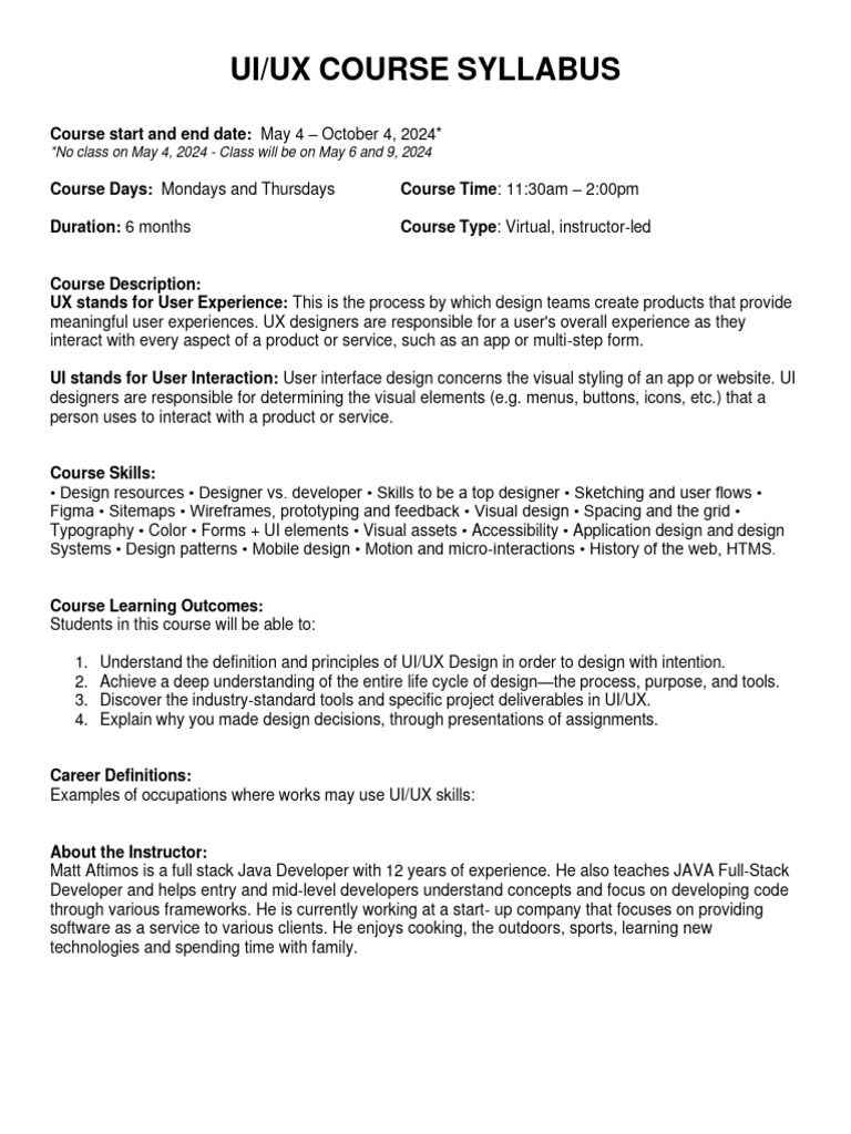 Ui Ux Course Meaning