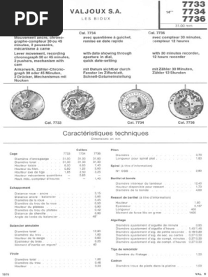 Aiguille Compteur Minutes Valjoux 7733 / 7734 / 7736 - Pièce Détachée Montre Vintage