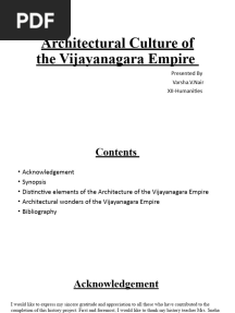 Architectural Culture of The Vijayanagara Empire
