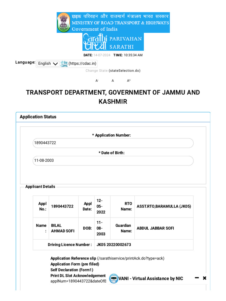 Driving Licence Application Status | PDF | Driver's License | Land ...
