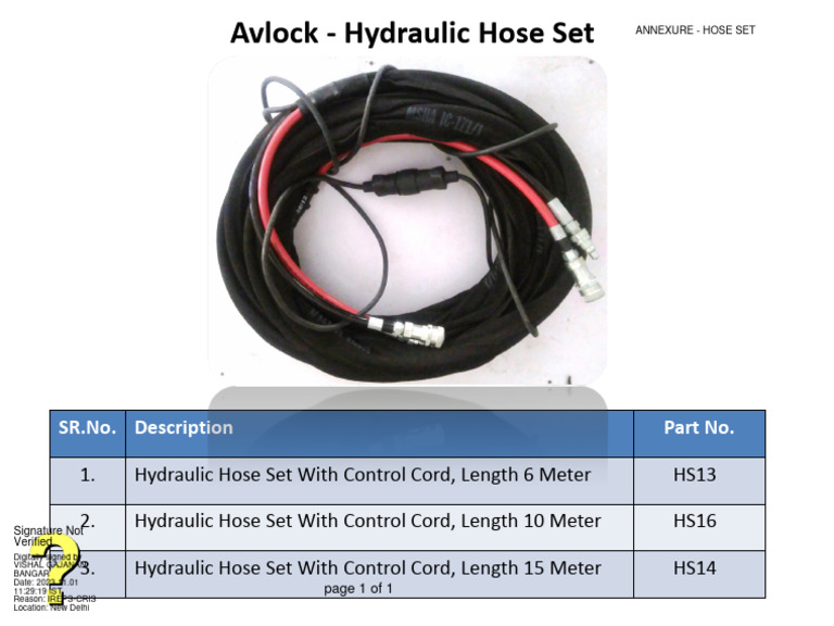 HoseSet HS16 | PDF